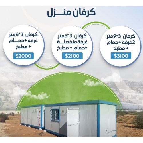 مشروع توريد كرفانات سكنية مؤقتة من مصر إلى قطاع غزة