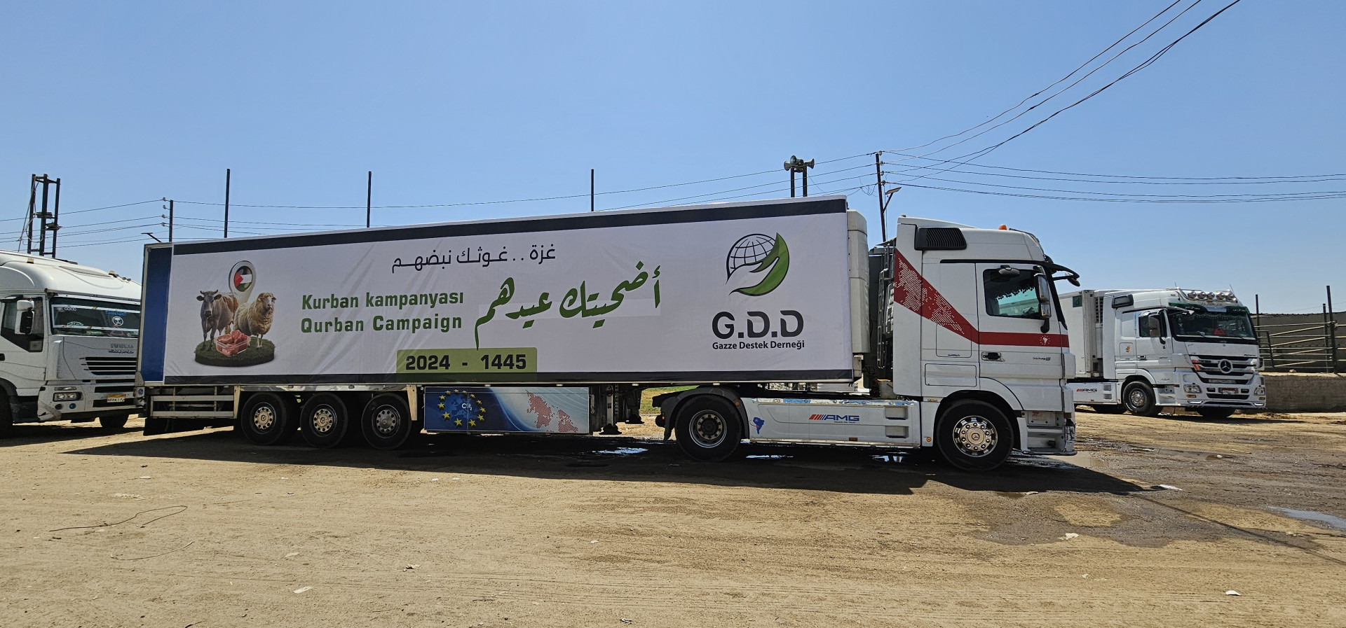 وصول قوافل لحوم الأضاحي المجمدة إلى قطاع غزة