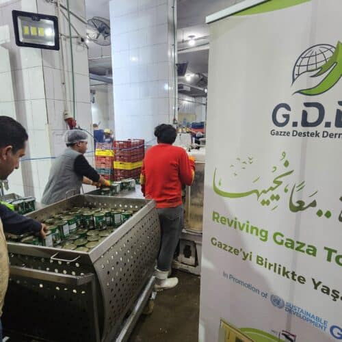 Gazze Destek Cans Qurban Meat to Be Sent to Displaced Families in the Gaza Strip