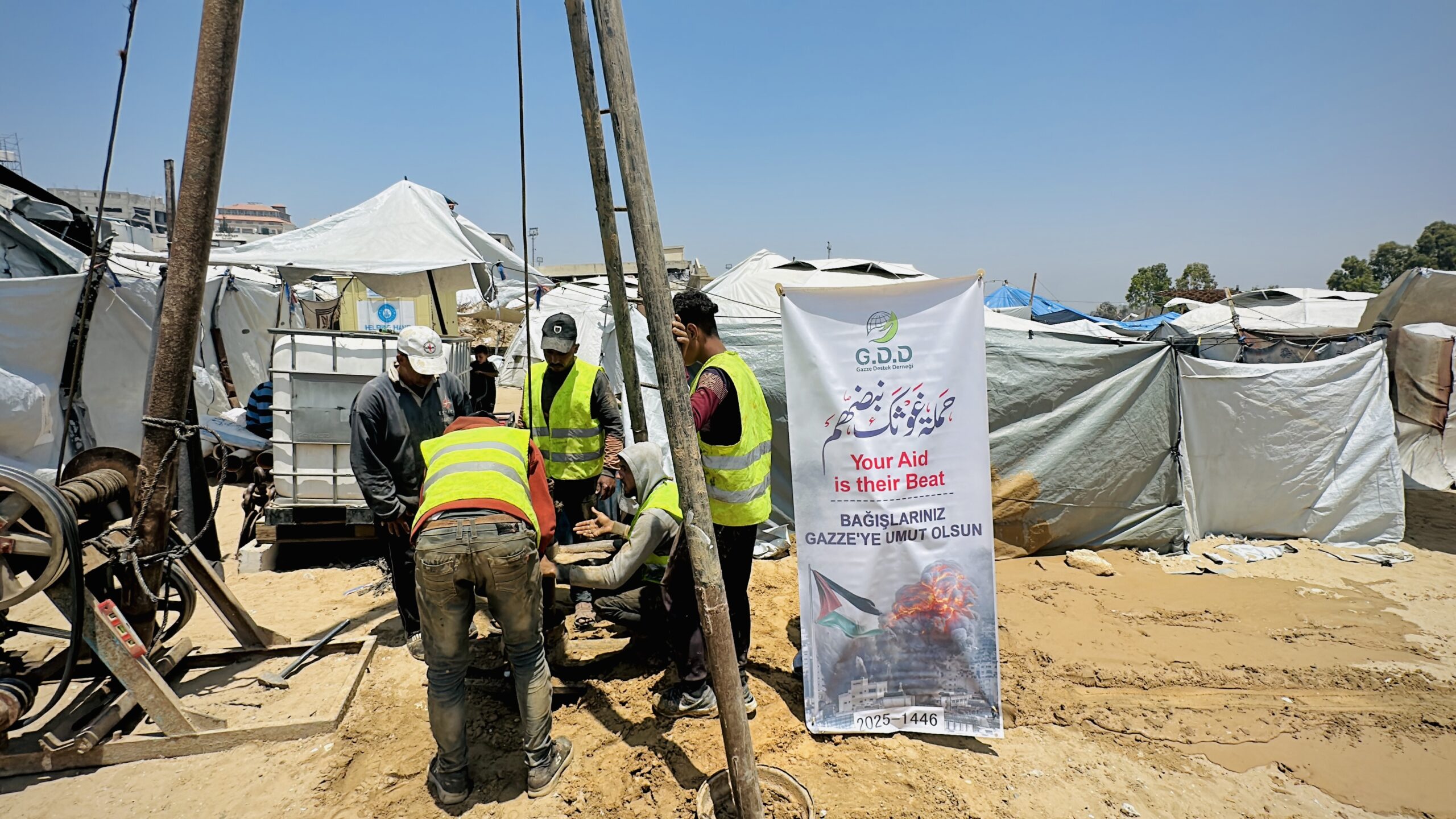 GDD is working on drilling drinking water wells in the refugee camps.