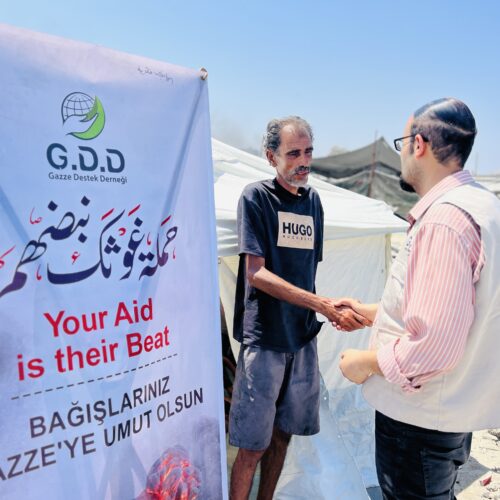 GDD distributes tents to displaced people in Gaza