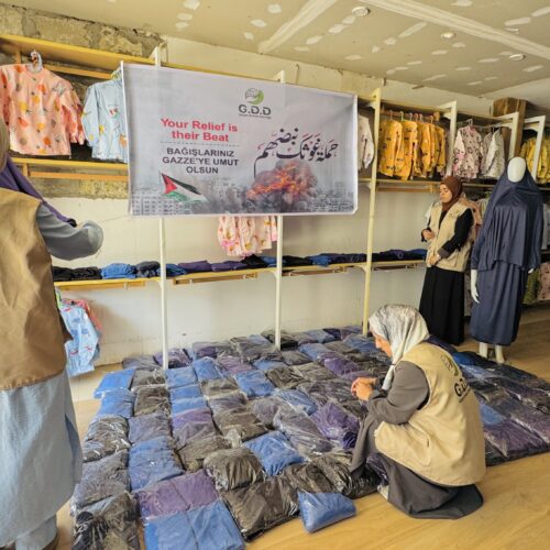 GDD continues distributing women’s essential needs to displaced women in the shelter camps