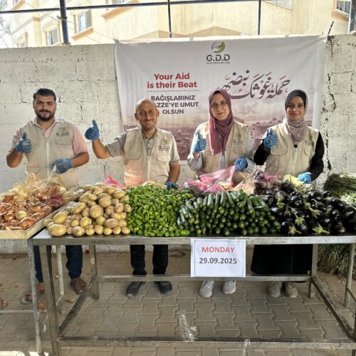 GDD continues the distribution of vegetable baskets to displaced families